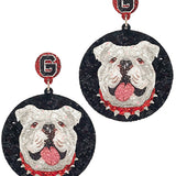 Glitter Bulldog Earrings