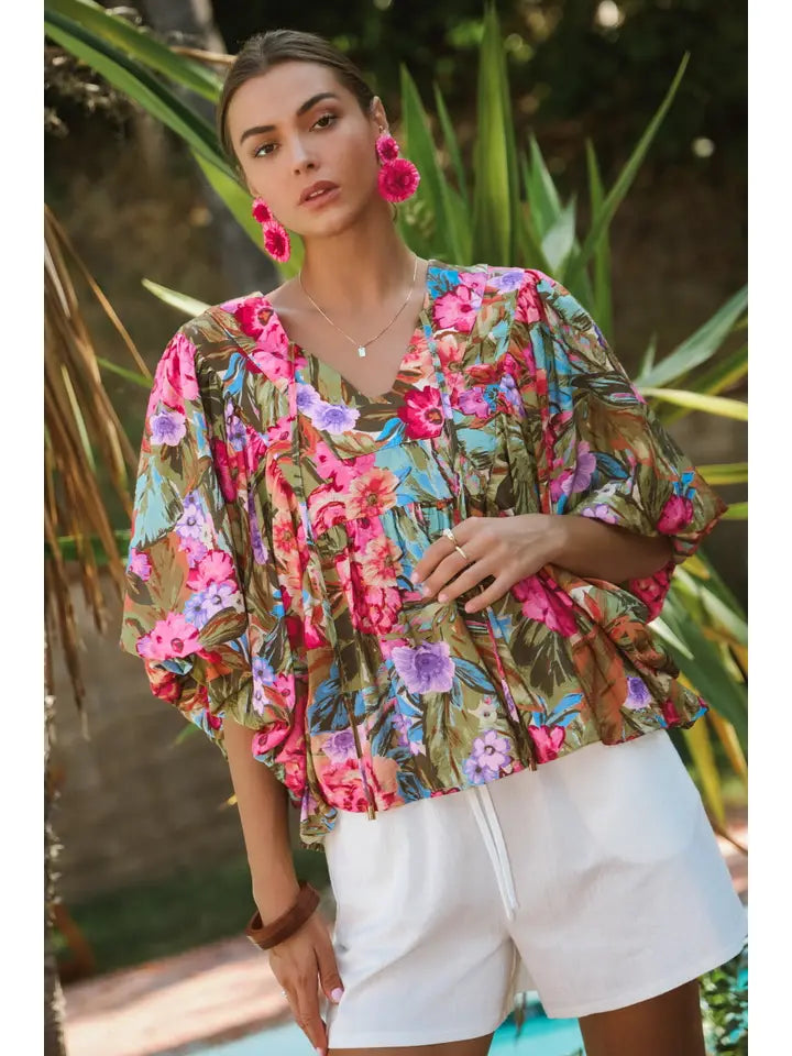 Shantel Bubble Sleeve Blouse