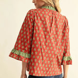 Bell Sleeve Floral Top