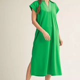 Drop Shoulder Midi Dress