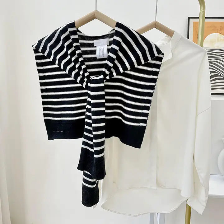 Knitted Striped Shawl