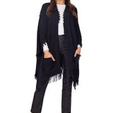 Whit Fringe Poncho