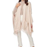 Whit Fringe Poncho