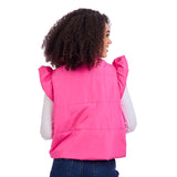 Lile Ruffle Quilted Vest