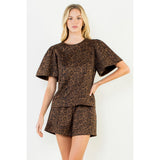 Suede Animal Top