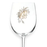 Pearl Bouquet Stemmed Wine Glass
