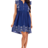 Oakes Embroidered Mini Dress
