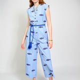 Embroidered Fish Jumpsuit