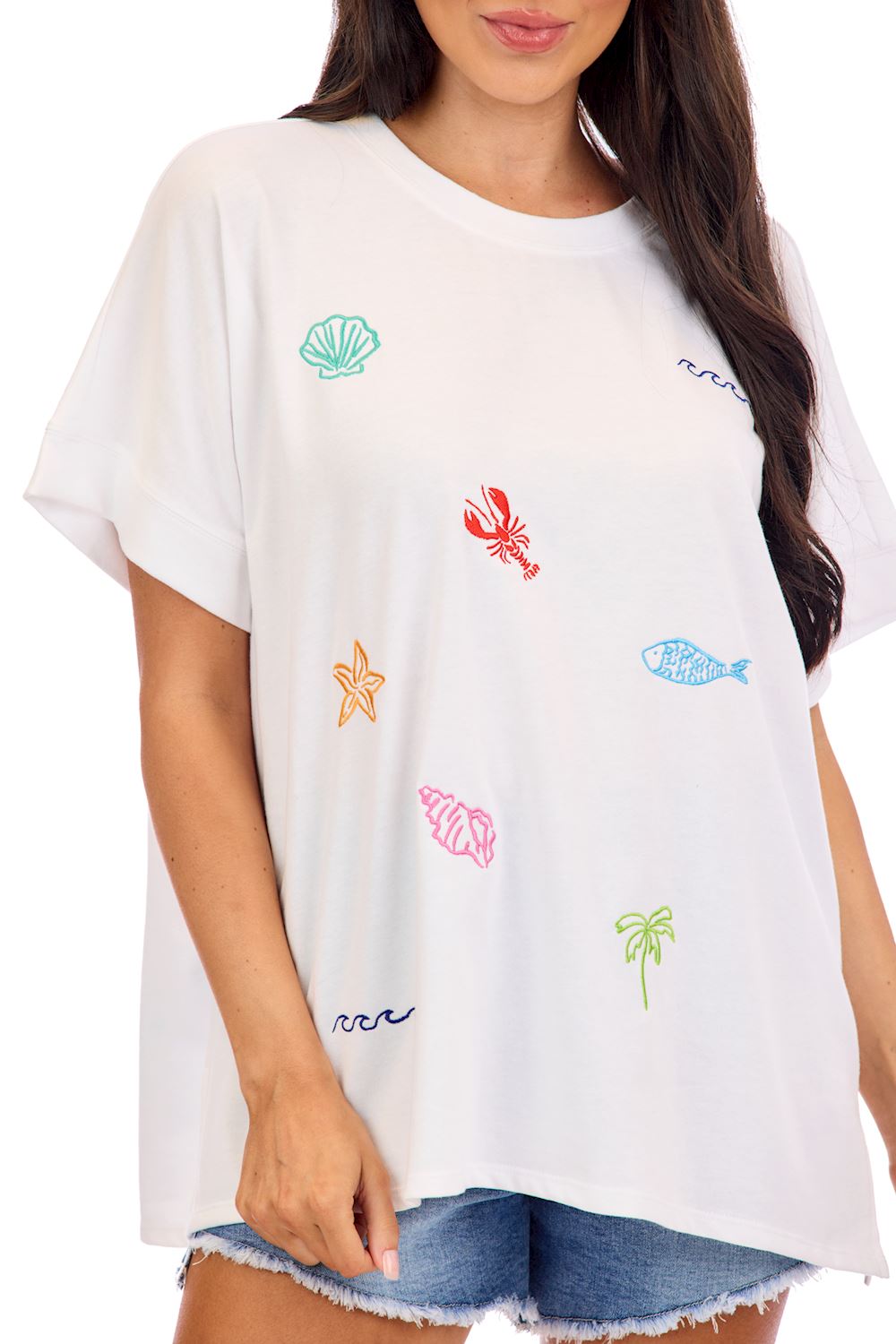 Lala Embroidered Top