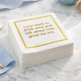 Linen-Feel Cocktail Napkins