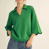 Stella Scalloped Top