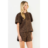 Suede Animal Top