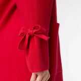 Bow Sleeve Cardigan With Pockets