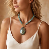 Abalone Beaded Sea Shell Necklace