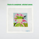 Bicycle with Pink Flowers Needlepoint Kit