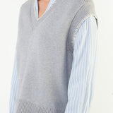 Mixed Media Knit Top