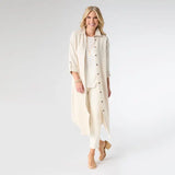 Keira Long Sleeve Dress with Back Button Detail