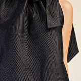 Mira Metallic Halter Dress