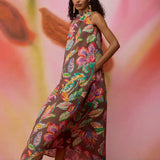 Cocoa Chintz Maxi Dress