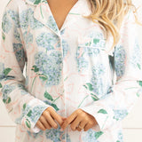 Hydrangea Ribbons Luxe Long PJ's