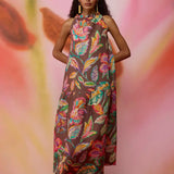 Cocoa Chintz Maxi Dress