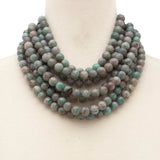 Chunky Beaded Layered Magnetic Necklace