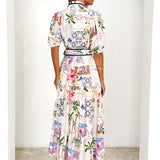 Kylie Floral Pace Up Maxi