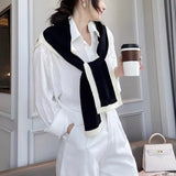 Open Front Tie Easy Shawl