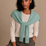 Nora Cable Knit Shoulder Wrap