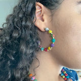 Kantha Paillette Hoops