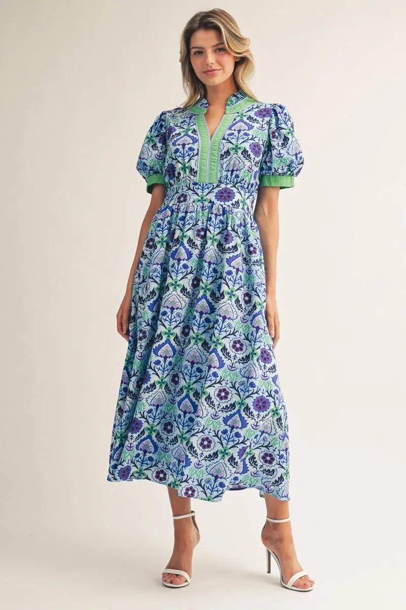 lila midi dress See You Tonight Bubble Hem Midi Dress Lilac