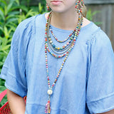 Kantha Tassel Necklace
