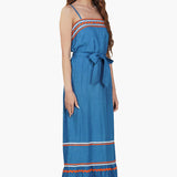 Azure Ric- Rac Maxi Dress