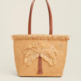 Straw Fringe Day Tote