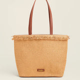 Straw Fringe Day Tote