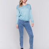 Casey Drop Shoulder V-Neck Sweater