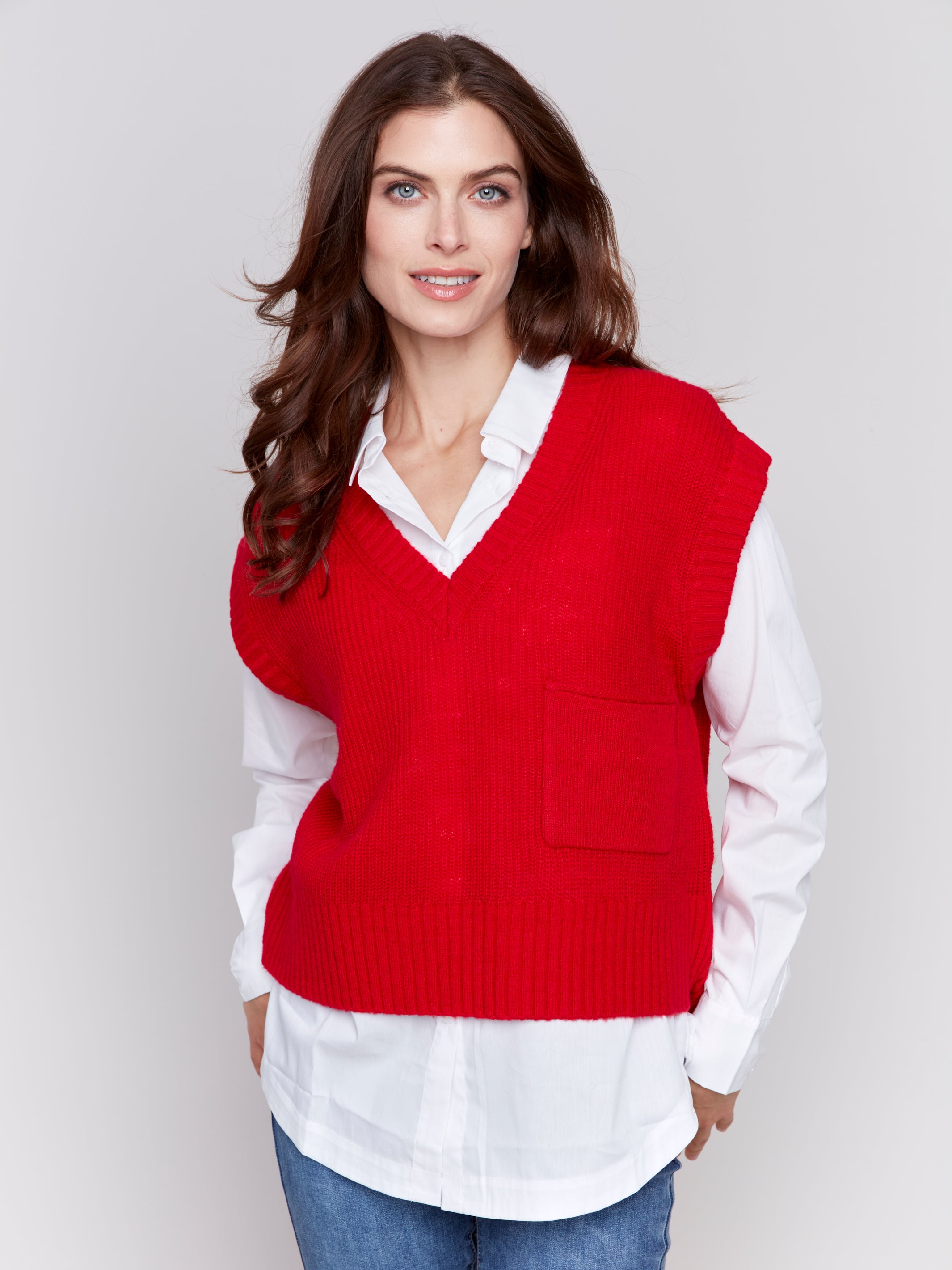 Maya V-Neck Sweater Vest