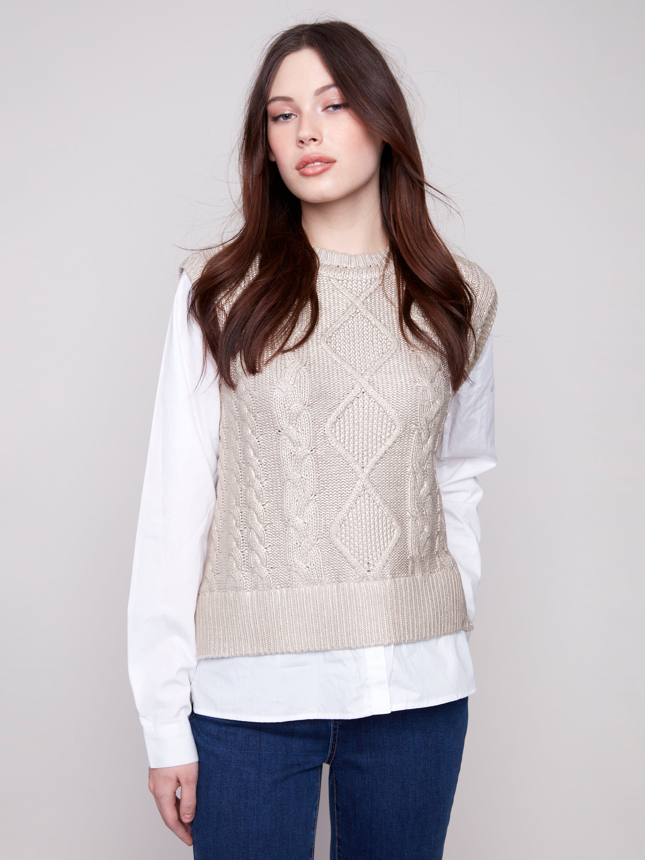 Clara Foil Knit Sweater
