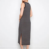 Sleeveless Striped Scuba Dress
