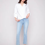 Twist Front Long Sleeve Crewneck