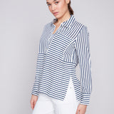 Striped Long Sleeve Blouse