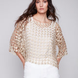 Textured Crochet Flower Top