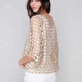 Textured Crochet Flower Top
