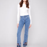Heather Floral Flare Pants