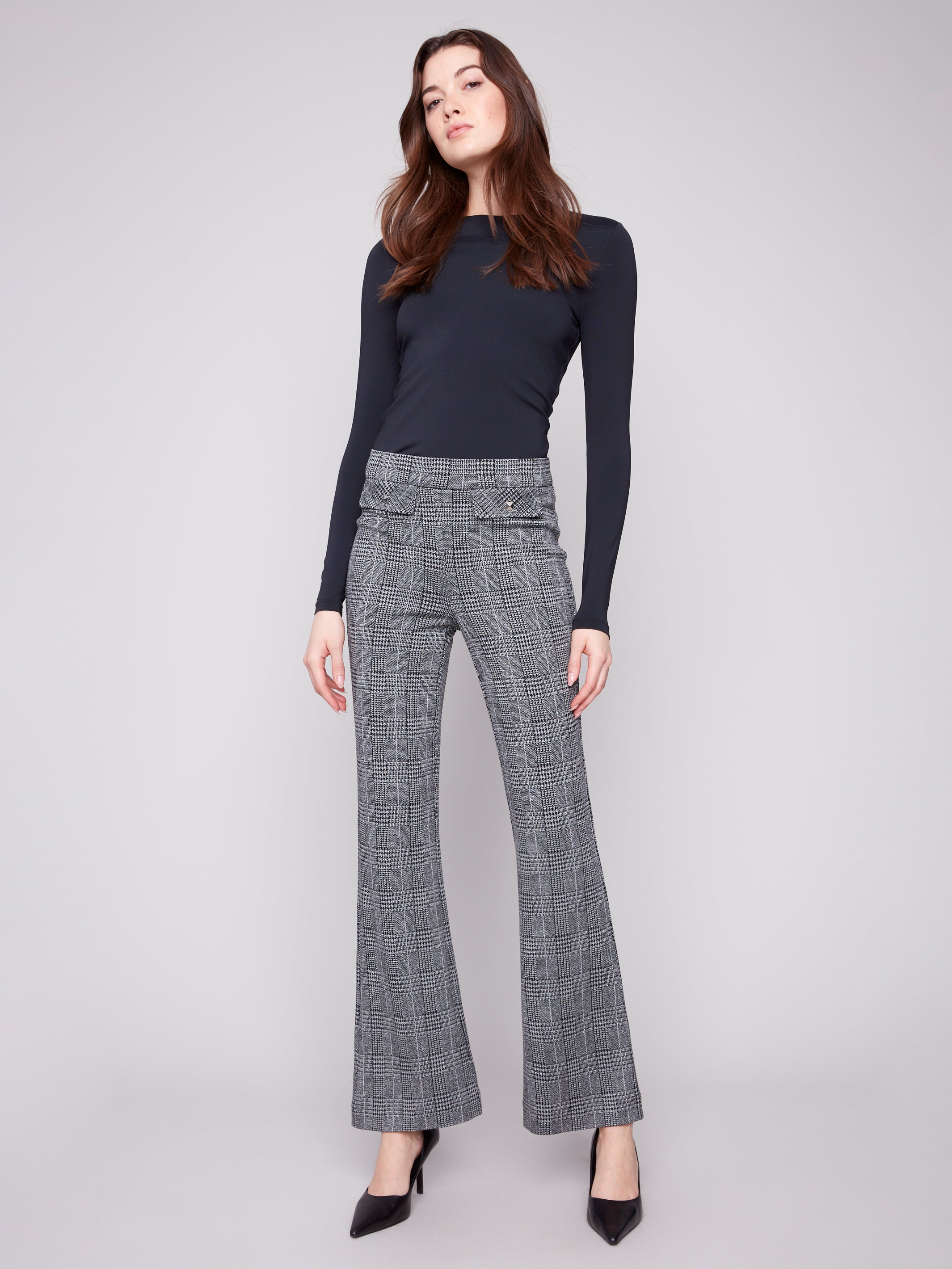 Maria Flare Plaid Pant