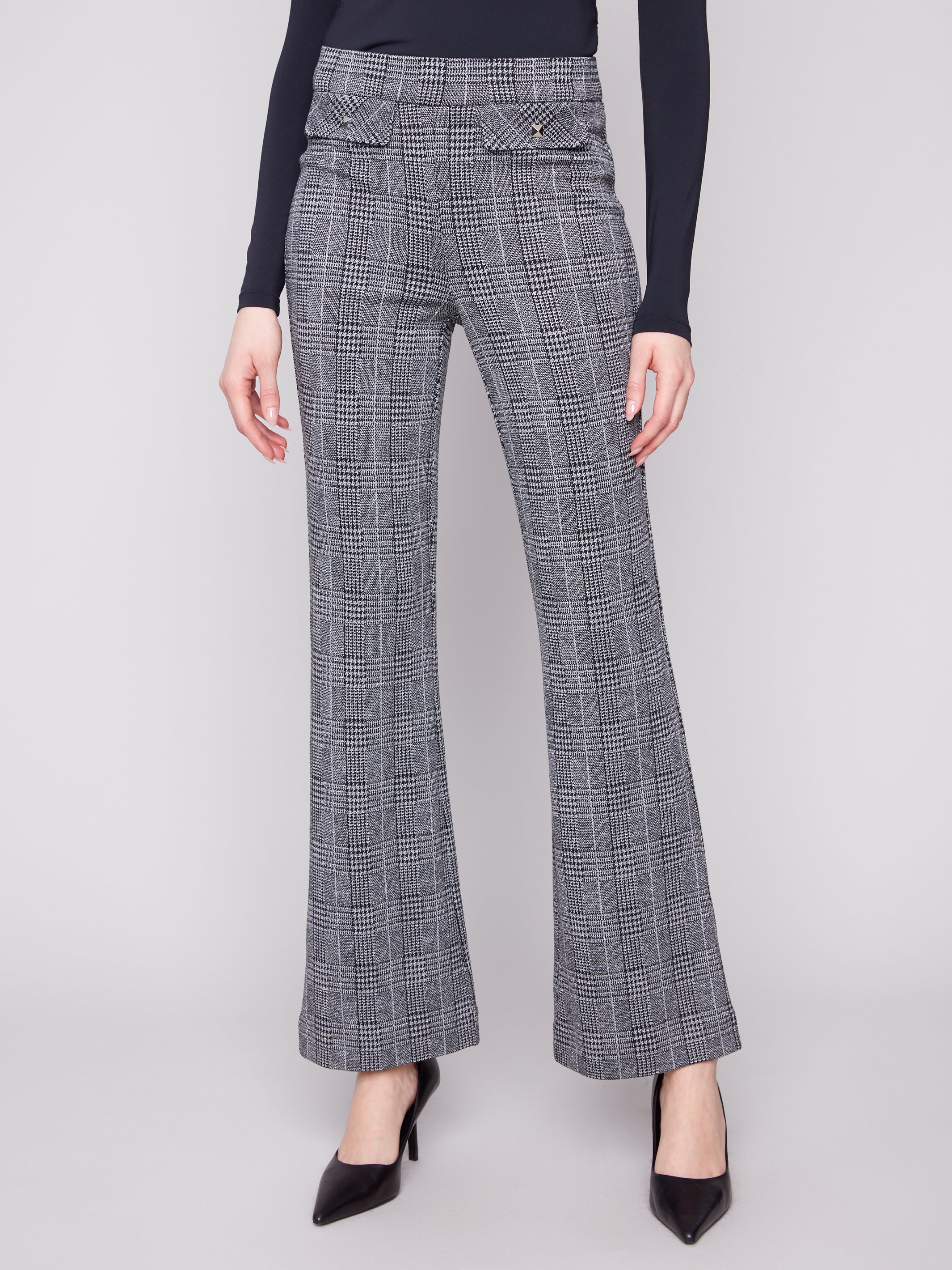 Maria Flare Plaid Pant