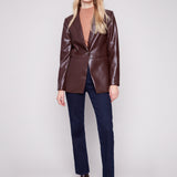 Charlie Faux Leather Blazer