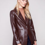 Charlie Faux Leather Blazer