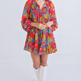 Donna Floral Chiffon Dress