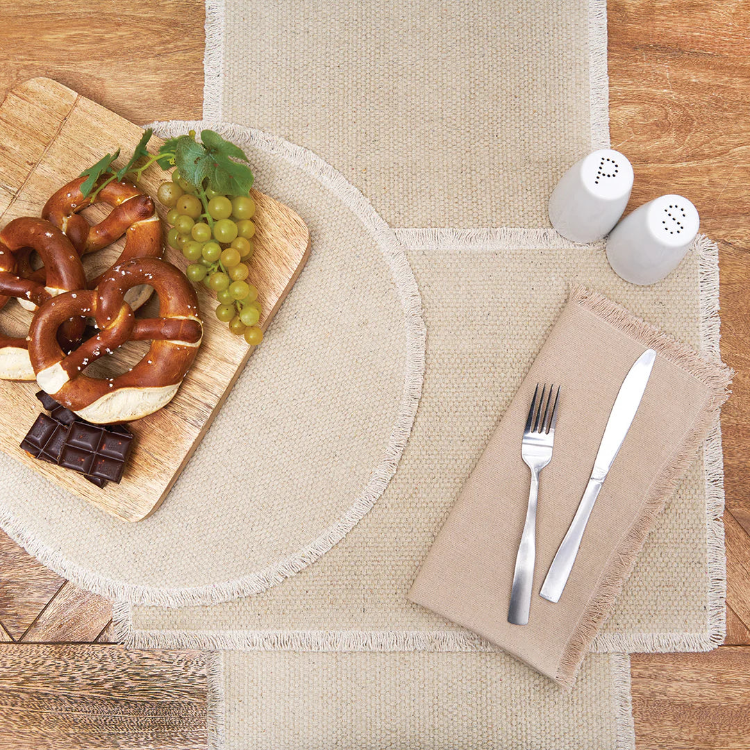 Fringed Round Placemat